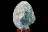 Crystal Filled Celestine (Celestite) Egg Geode - Madagascar #140312-2